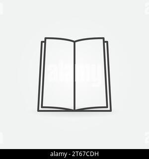 Icône de livre - symbole minimal dans le style de ligne fine Illustration de Vecteur