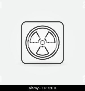 Icône linéaire du concept de radiation. Signe de puissance nucléaire de vecteur ou élément de conception dans le style de ligne mince Illustration de Vecteur