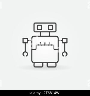 Icône ou symbole vectoriel de concept de robot dans le style de contour Illustration de Vecteur