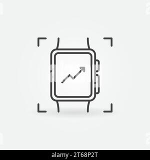 Icône de contour de montre intelligente. Symbole de concept de smartwatch vectoriel Illustration de Vecteur