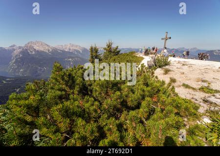 Berchtesgaden, Allemagne, Europe - 21 août 2023. Kehlsteinhaus, le nid d'aigle d'Hitler, un bâtiment historique de la Seconde Guerre mondiale sur une montagne dans les Alpes. Banque D'Images