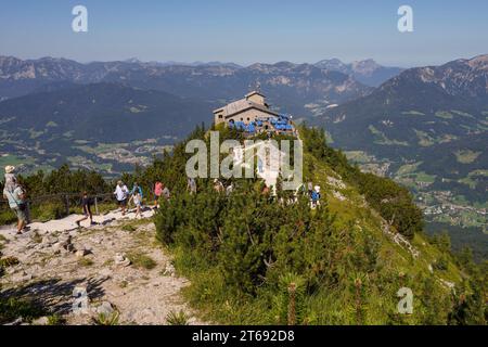 Berchtesgaden, Allemagne, Europe - 21 août 2023. Kehlsteinhaus, le nid d'aigle, est un bâtiment historique de la Seconde Guerre mondiale au sommet de la montagne Kehlstein Banque D'Images