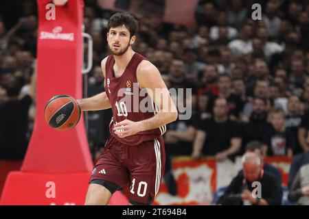 Belgrade, Serbie, 2 novembre 2023. Leandro Bolmaro du FC Bayern Munich en action lors du match de Turkish Airlines Euroleague 2023/2024 entre Crvena Zvezda Meridianbet Belgrade et le FC Bayern Munich au Aleksandar Nikolic Hall de Belgrade, Serbie. 2 novembre 2023. Crédit : Nikola Krstic/Alamy Banque D'Images