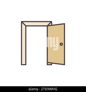 Concept de vecteur de porte icône colorée ou élément de logo Illustration de Vecteur