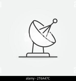 Icône de concept de vecteur de parabole satellite ou signe dans le style de contour Illustration de Vecteur