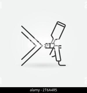 Airbrush ou Spray Gun car Paint icon vector icône de concept de ligne mince icône ou élément de conception Illustration de Vecteur