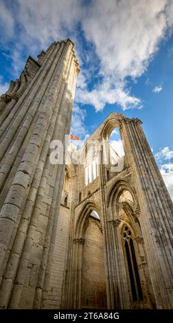 SAINT WANDRILLE, FRANCE - août Circa, 2020. Bâtiment avec quelques ruines du monastère de saint Condedus moine, détruit pendant la guerre mondiale de 1944 à Norm Banque D'Images