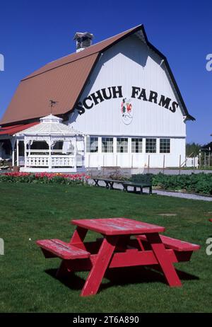 Grange de ferme Schuh, Skagit County, Washington Banque D'Images