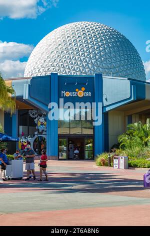 Boutique de souvenirs Mouse Gear à Epcot au Walt Disney World à Orlando, Floride Banque D'Images