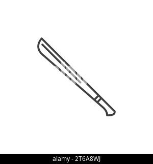 Icône ou symbole de concept vectoriel Machete dans le style de ligne fine Illustration de Vecteur