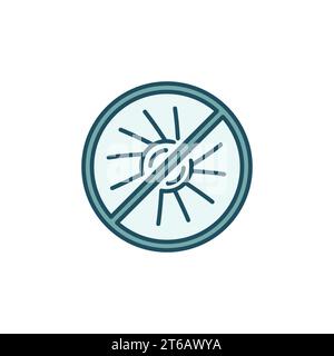 Stop virus Pathogen Vector concept icône ou symbole coloré Illustration de Vecteur