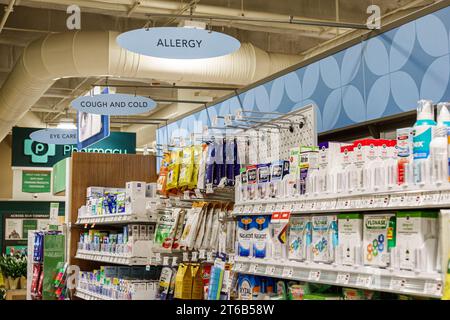 Miami Beach Floride, supermarché d'épicerie Publix, intérieur intérieur à l'intérieur, étagère d'affichage de vente d'étagères, marché alimentaire, entreprise, allée, OVE OTC Banque D'Images