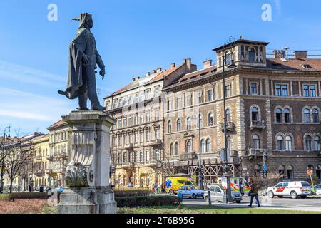 BUDAPEST, HONGRIE - MARTH 13, 2023 : c'est un monument à Vak Bottyan sur la place Kodaly Korond. Banque D'Images