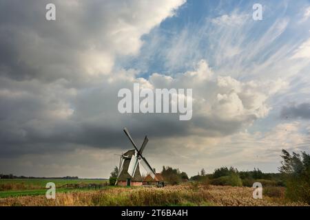 Le Noordermolen à Noordijk, Groningen Banque D'Images