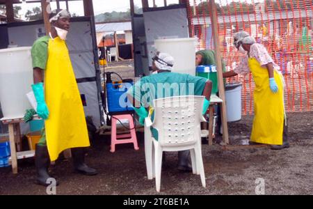 L'équipe de l'USARAF aide à lutter contre l'épidémie d'Ebola en Afrique de l'Ouest 140926 Banque D'Images