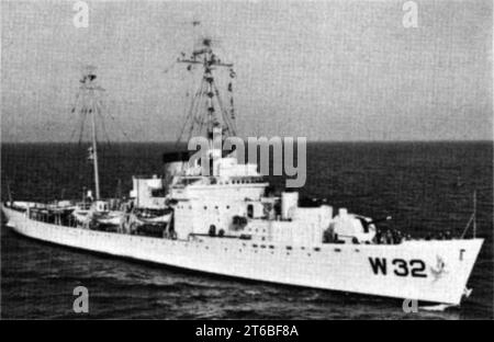 Le USCGC Campbell (WPG-32) en cours au début des années 1960 Banque D'Images