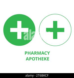 Affiche de la pharmacie sur fond blanc avec un espace de copie Illustration de Vecteur