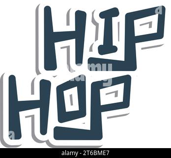 Vecteur de lettrage Hip Hop coloré Illustration de Vecteur