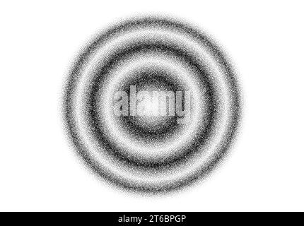 Fond de motif d'ondes ondulées de splash Dotwork. Pointillés noirs. Vecteur pointillé Illustration de Vecteur