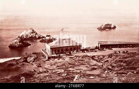 Sea Lion Rock, The Cliff House, San Francisco, vers 1868. Banque D'Images