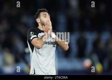 BIRMINGHAM - Vangelis Pavlidis de l'AZ Alkmaar après le match du groupe E de l'UEFA Conference League entre l'Aston Villa FC et l'AZ Alkmaar à Villa Park le 9 novembre 2023 à Birmingham, Royaume-Uni. ANP ED VAN DE POL Banque D'Images