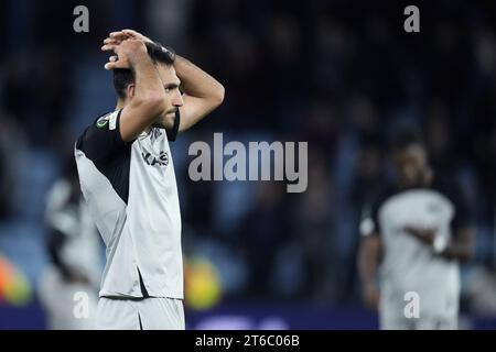 BIRMINGHAM - Vangelis Pavlidis de l'AZ Alkmaar après le match du groupe E de l'UEFA Conference League entre l'Aston Villa FC et l'AZ Alkmaar à Villa Park le 9 novembre 2023 à Birmingham, Royaume-Uni. ANP ED VAN DE POL Banque D'Images