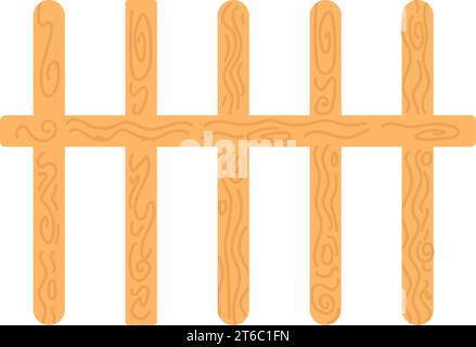 Vecteur d'icône de clôture en bois isolé Illustration de Vecteur