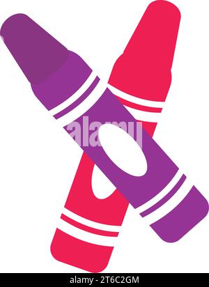 Paire colorée isolée de crayons Vector Illustration de Vecteur