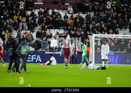 Londres, Royaume-Uni. 9 novembre 2023. Lors du match West Ham United FC contre Olympiakos FC UEFA Europa League Group A au London Stadium, Londres, Angleterre, Royaume-Uni le 9 novembre 2023 Credit : Every second Media/Alamy Live News Banque D'Images