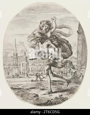 Enfant porteur de la mort, c1648. Des cinq morts. Banque D'Images