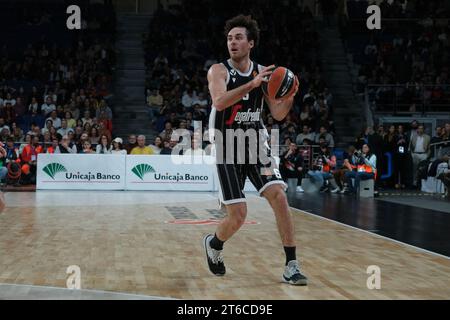 Madrid, Espagne. 09 novembre 2023. Pajola Alessandro de Bologne lors du match de Turkish Airlines Euroleague entre le Real Madrid et Virtus Segafredo Bologne au WiZink Center le 09 novembre 2023 à Madrid, Espagne. (Photo Oscar Gonzalez/Sipa USA) (photo Oscar Gonzalez/Sipa USA) crédit : SIPA USA/Alamy Live News Banque D'Images