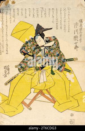 L'acteur Ichikawa Danjuro dans le rôle de Kajiwara Genta Kageki, c1820. Banque D'Images