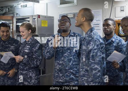 USS Bonhomme Richard (LHD 6) célébration du mois de l'histoire afro-américaine-noire 170217 Banque D'Images