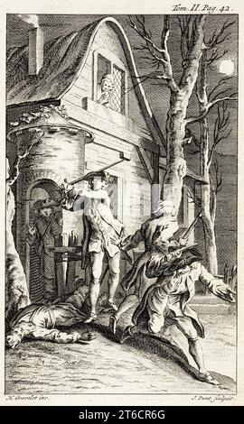 Illustration de Tom Jones, publiée en 1750. Banque D'Images