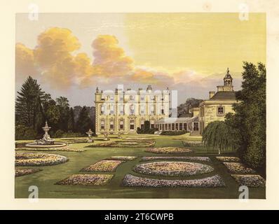 Ditchley House et jardins Oxfordshire Angleterre. Maison en