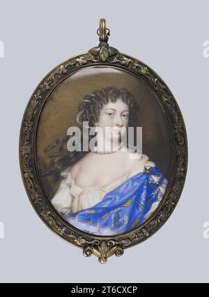 Louise Ren&#xe9;e de K&#xe9;rouaille, duchesse d'Aubigny et première duchesse de Portsmouth, fin du 17e siècle. Maîtresse de Charles II d'Angleterre. Attribué à William Gibson. Banque D'Images