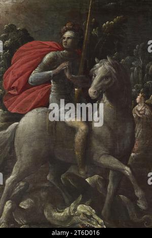 Saint Georges et le Dragon, 1620-1644. Banque D'Images