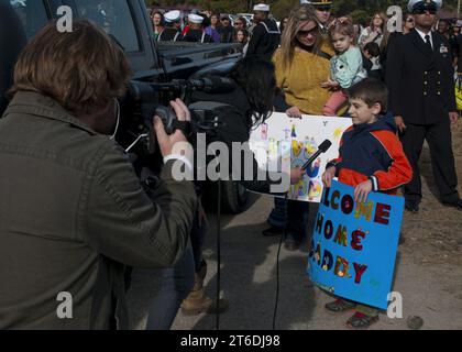 USS fort McHenry Homecoming 121130 Banque D'Images