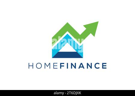 Conception moderne de logo de vecteur de financement à la maison Illustration de Vecteur