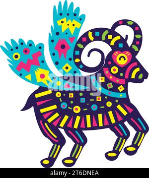 motif de créature alebrijes Illustration de Vecteur