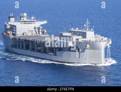 USS Hershel Woody Williams (ESB-4) en cours de route dans la mer Méditerranée le 20 août 2020 (200820 Banque D'Images