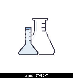 Erlenmeyer flacon vecteur concept icône créative ou élément de conception Illustration de Vecteur