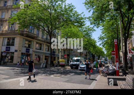 Vienne, Autriche - 13 juin 2023 : vue d'une des rues de Vienne Banque D'Images