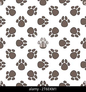 Dog Paw Print vecteur créatif Seamless Pattern ou arrière-plan répété Illustration de Vecteur