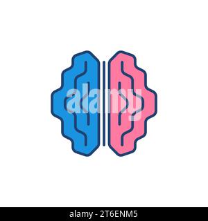 Intelligence artificielle concept de vecteur de cerveau numérique icône colorée ou élément de conception Illustration de Vecteur