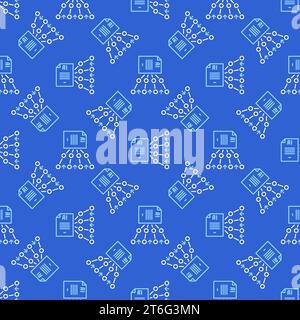 Ai Text Writing Vector Artificial Intelligence Generator concept modèle linéaire sans couture Illustration de Vecteur