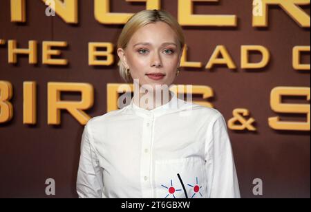 Londres, Royaume-Uni. 09 novembre 2023. Ivanna Sakhno arrive à la première mondiale de « The Hunger Games : The Ballad of Songbirds & Snakes » au BFI IMAX Waterloo à Londres. Crédit : SOPA Images Limited/Alamy Live News Banque D'Images