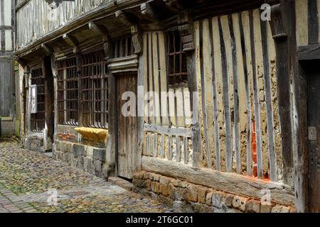 Musée d'Ethnographie, Musée d'Ethnographie dans un bâtiment médiéval à colombages, rue de la prison, Honfleur, Calvados, Basse Normandie, Normandie, FRA Banque D'Images