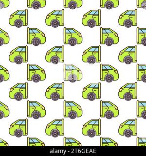 Vector Vehicle Vinyl film Wrapping concept de motif ou d'arrière-plan sans couture créatif Illustration de Vecteur