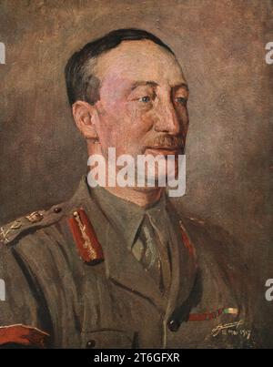 Général Sir H. de la P.Gough, 1917. Extrait de "l'Album de la Guerre 1914-1919, Volume 1" [l'Illustration, Paris, 1924]. Banque D'Images